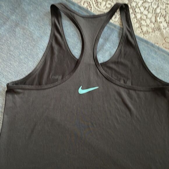 Nike Dri Fit Racerback Black Medium Tank Top NAMASTE FIT swoosh on the back - Picture 5 of 5